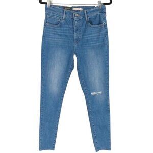 NWT LEVIS‎ 720 HIGH-RISE SUPER SKINNY HYPERSTRETCH Jeans Raw Hem Size 30x30